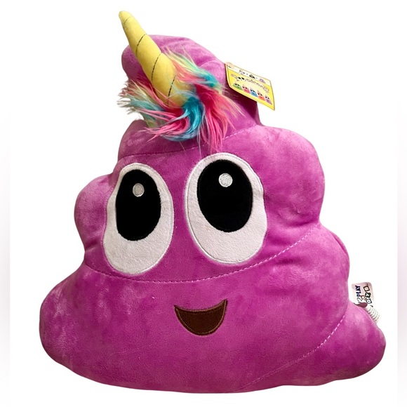 Plushy Poonicorn Stuffed Kids Emoji Pillows - Picture 1 of 4